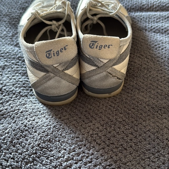 Onitsuka Tiger Mexico 66 White Gray Suede Leather Sneakers 6.5 Retro Low Top - Picture 7 of 14